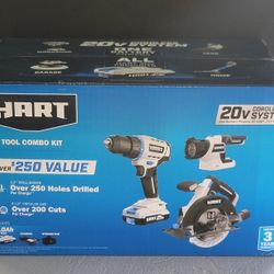 Hart 3 Tool Combo Kit 20V Cordless System