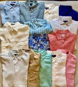 LINEN 100% men’s shirts. Sizes nXl / L.  $40 each. Perfect condition , El Portal area pick up.