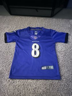 Lamar Jackson #8 Baltimore Ravens Nike NFL Football Jersey Purple Youth Small S