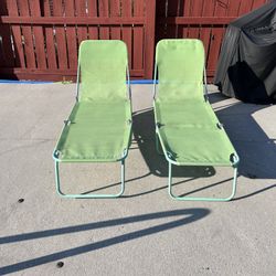 2 Beach Lounge Chairs