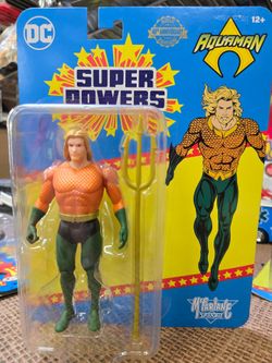 DC Super Powers Aquaman 40th Anniversary Gold Chase McFarlane Toys