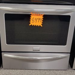 FRIGIDAIRE GALLERY RANGE STOVE COVECTION OVEN STAINLESS STEEL WORK PERFECT INCLUDING WARRANTY SMALL FEE DELIVERY LIKE NEW 