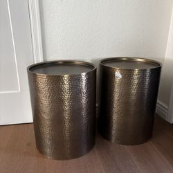 2 Bronze Metal Side Tables - Target