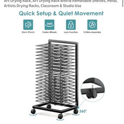 18 Metal Shelf , Art Drying Rack (Removable shelves)