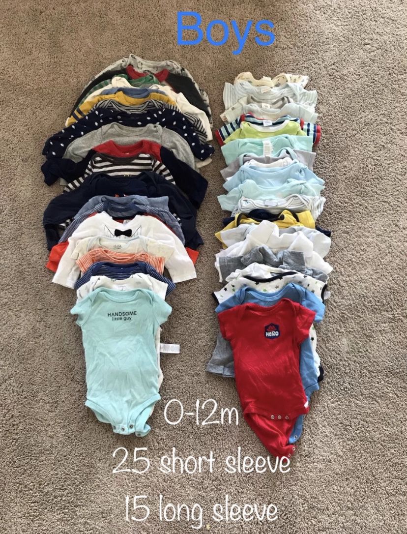 All the babies clothing