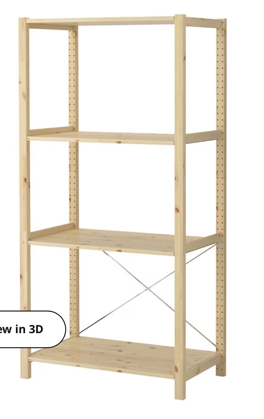 Solid Pine shelving unit 