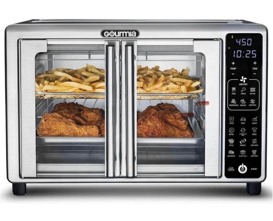 Toaster Oven Air Fryer 6-Slice Digital with 19 One-Touch Presets, Stainless Steel (New Model), Large