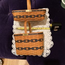 Set of 2 Longaberger Miniature CC Baskets