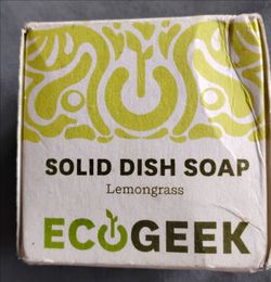 Brand New Ecogeek Lemongrass Solid Dish Soap Bar