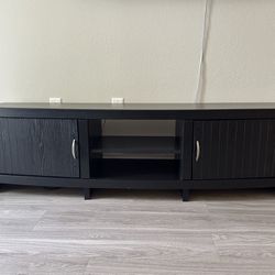 Black TV Stand with Storage 