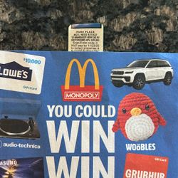 McDonald’s Monopoly Not Scanned