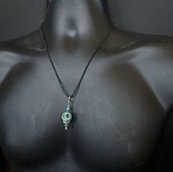 Turquoise Skull Pendant Necklace