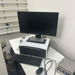 Dell Computer And Keyboard