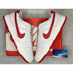 Nike Dunk Low Vast Grey Red 10 Men Brand New
