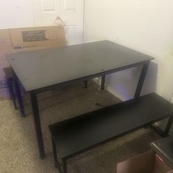 Dinner table with bench seats