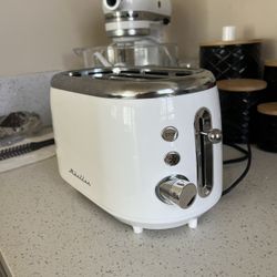 MuellerHome Retro Toaster White 