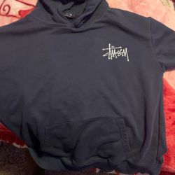 Navy Blue Vintage Stussy Hoodie 