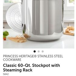 Stockpot with Steaming Rack 60 Qt.