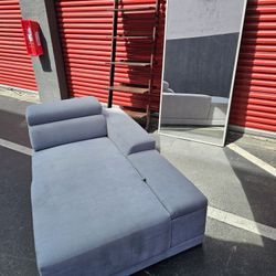 wood Shelve+Mirror+Sofa $100 on firm. Homestead Zip 33033