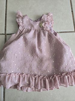 Baby Girl Dust Pink Dress Worn Only Once
