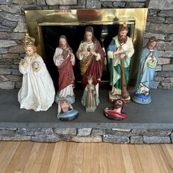 Vintage Large Catholic Statues largest one is 2ft 2 Inches 