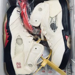 Jordan 5 Off White Little Kids Size 10c New