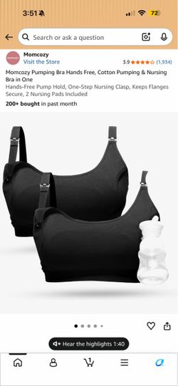 Momcozy nursing/ pumping bra