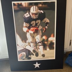 Autographed Tony Dorsett Picture Dallas Cowboys Large Print