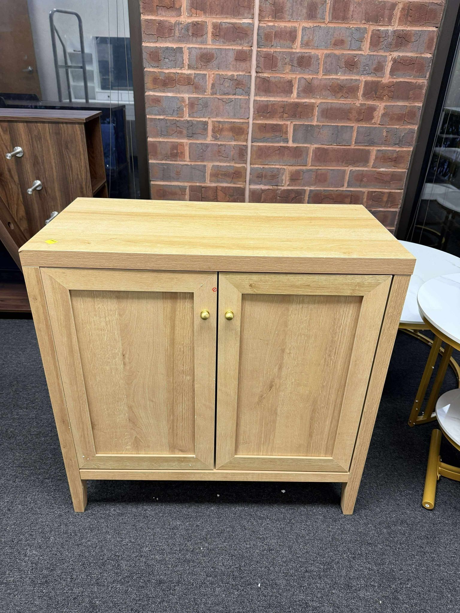 Farmhouse Credenza Sideboard Buffet Cabinet with Adjustable Shelves