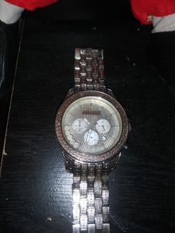 Ice Time Watch Silver 1 1/4 Carrot