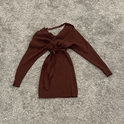 Shein Burgundy Sweater Dress Size XS