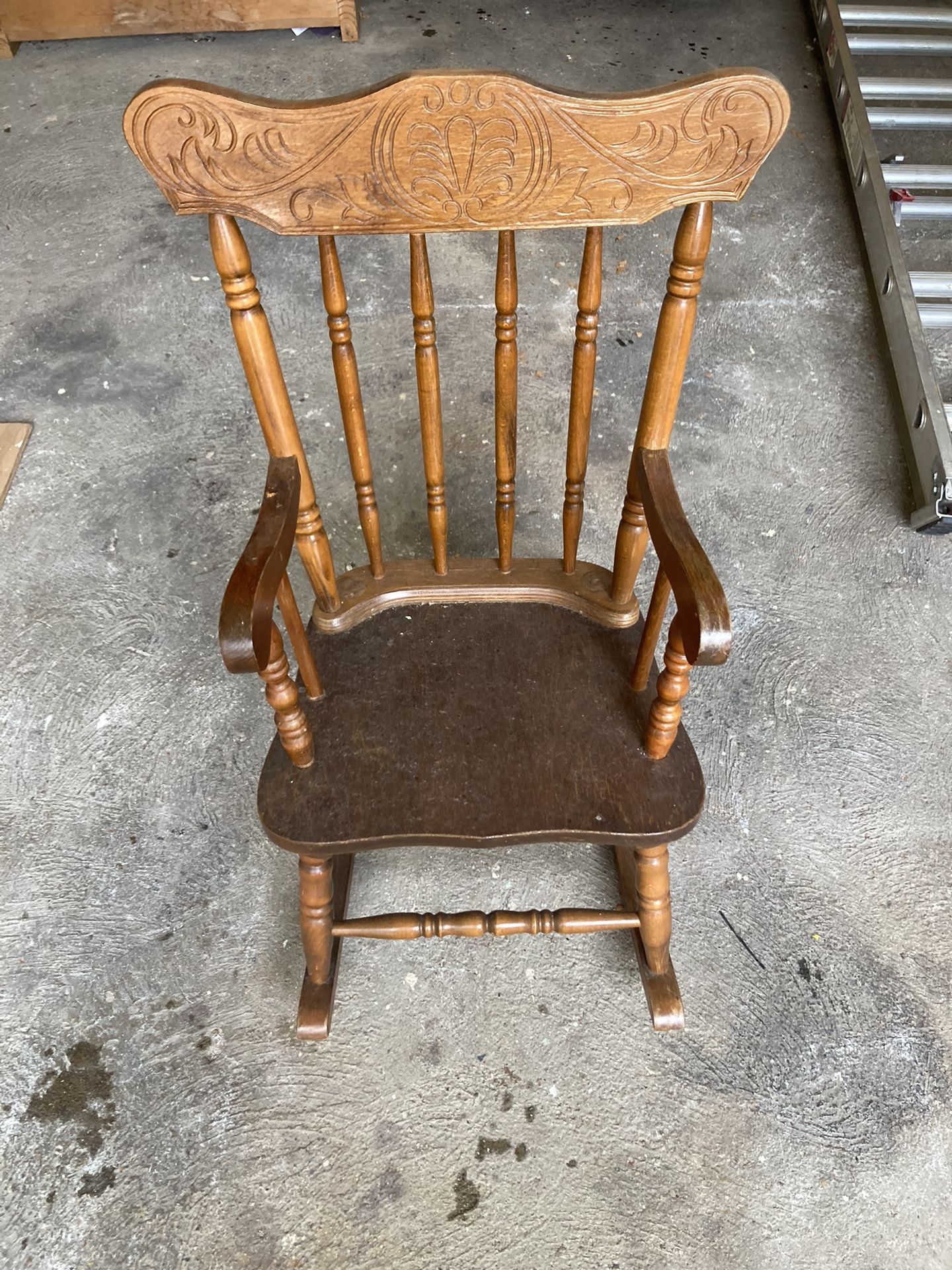 Vintage Wooden Child’s Rocking Chair.