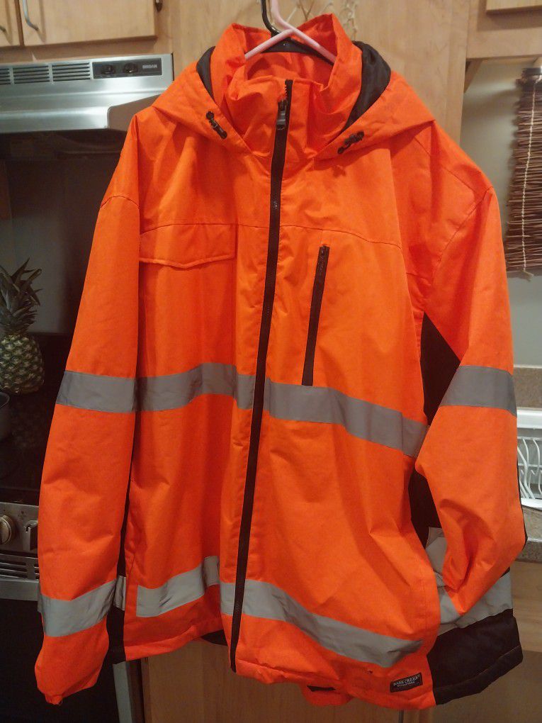 Tall And Big ORANGE SAFETY COAT