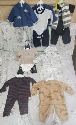 LOT 7: BABY BOYS SETS. SIZE 3-6 M