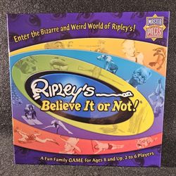 Vintage 2005 Ripley's Believe It Or Not! Family Game. New, Never Played With!