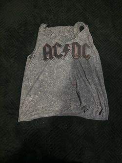 AC/DC Distressed Graphic Tank Top