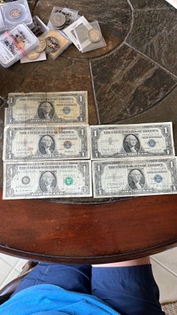 5 SILVER CERTIFICATES! 4 STAR NOTES! 1 AU+ Going Cheap!