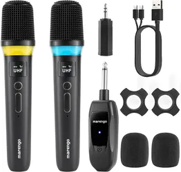 Marengo Wireless Microphone, Volume Control, LED Lights, 40H, 200FT Range
Stable signal, clear sound, <2 ms latency, a foldable rechargeable receiver,