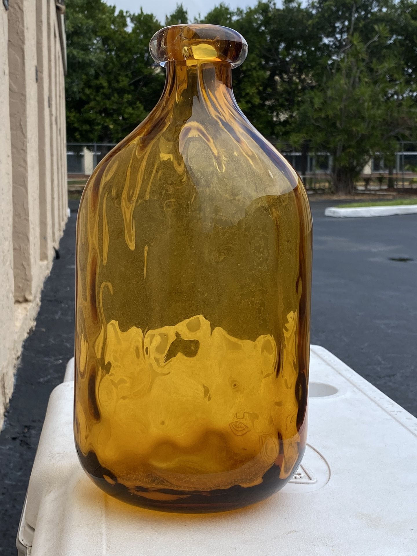 Vintage Brown Glass Gallon Bottle