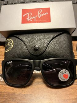 Ray Ban Justin’s 54mm. Polarized Light Grey Gradient Lenses 
