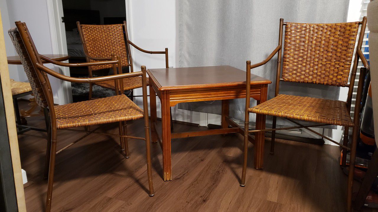 3 chairs and table