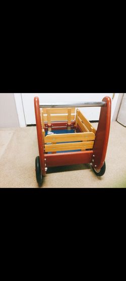 Radio Flyer, Classic Walker Wagon, Wood Push Walker, Red