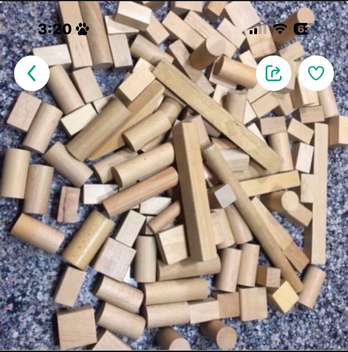 115 Wooden Blocks, Satin Finish