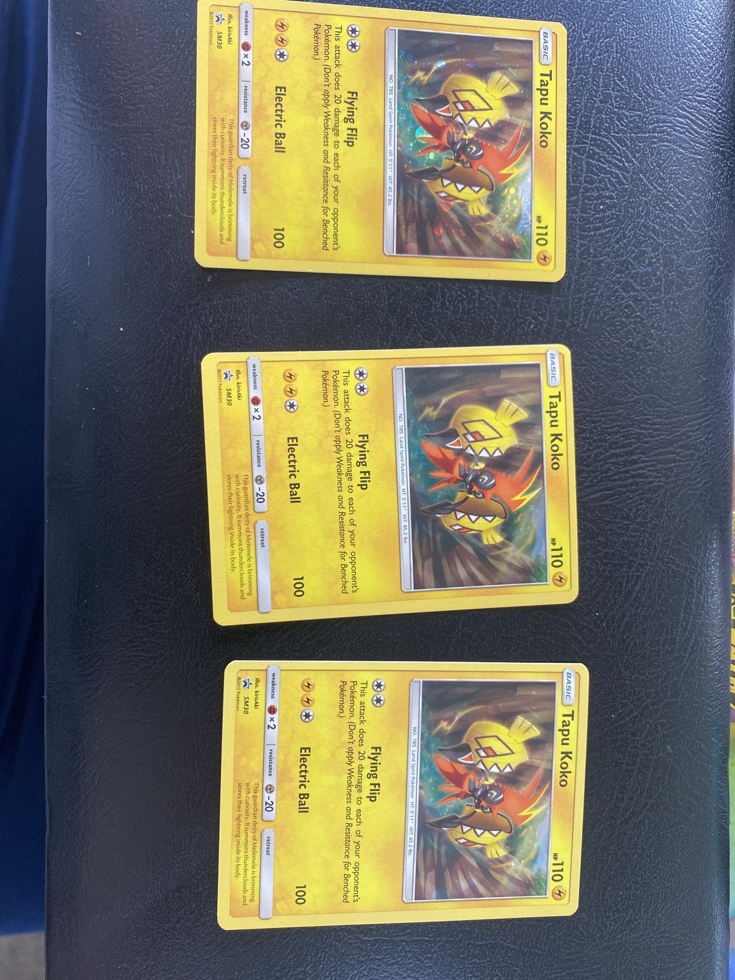 tapu koko x3 lot holo black star promo