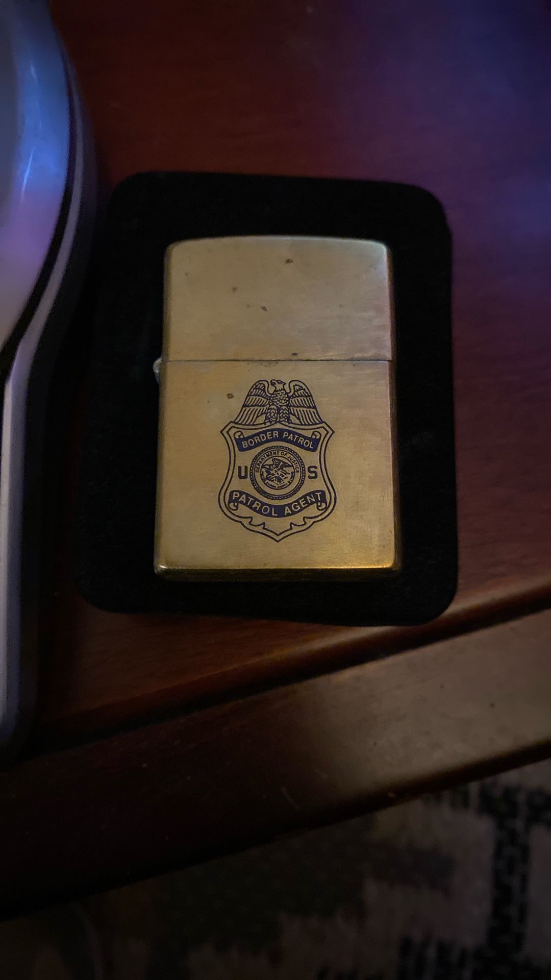 Vintage ZIPPO Engraved With Border Patrol Shield