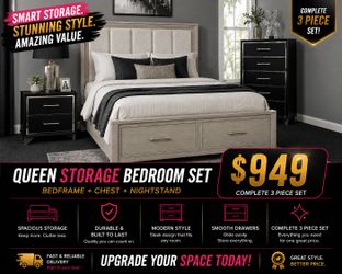 BIG SAVINGS! BRAND NEW QUEEN SIZE BEDROOM SET