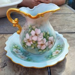 B. Kerr Antique Mini Washbowl And Pitcher 