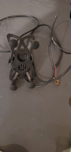 Motorcycle phone holder and charger