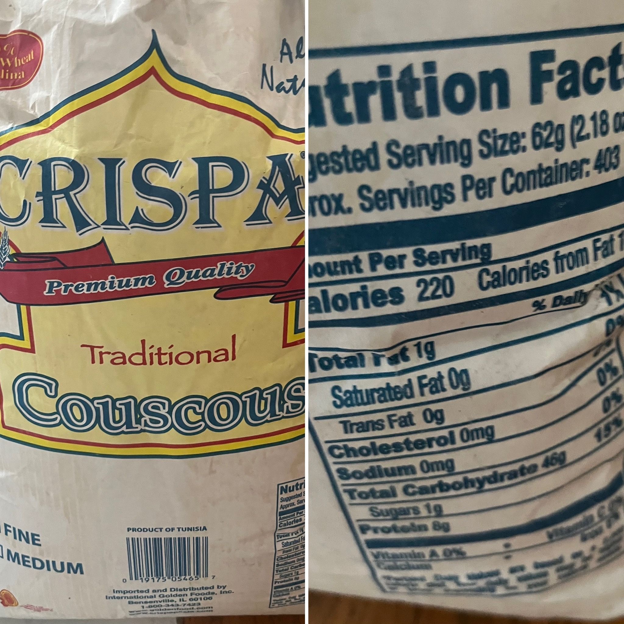 Couscous 50 LBS BAG