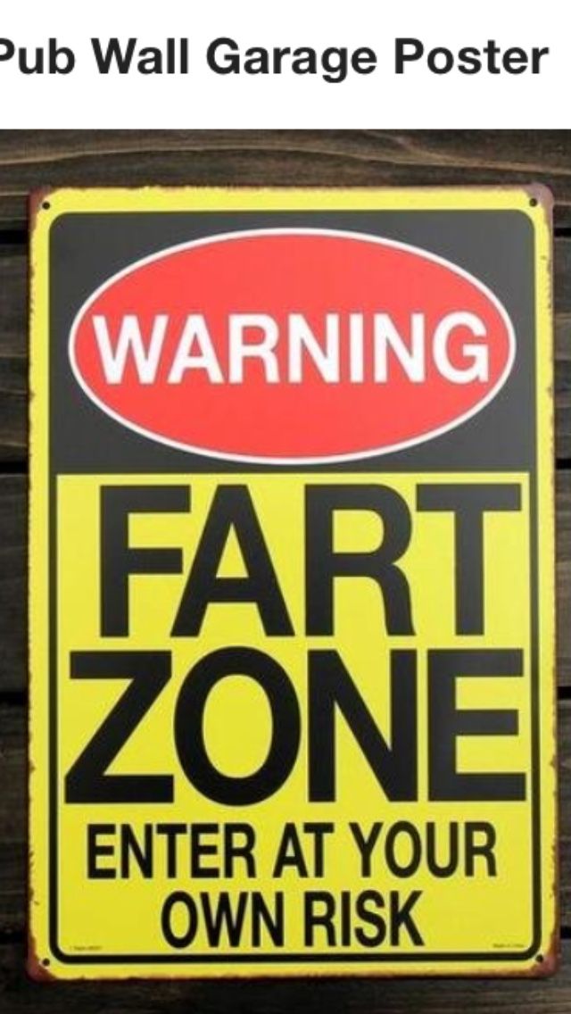 Fart Zone Metal Sign